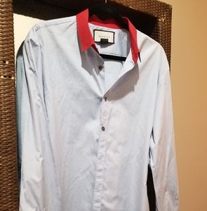 Red Color Gucci Collared shirt